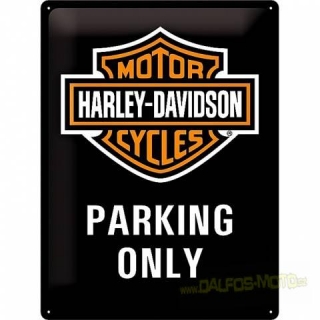 Plechová cedule "Parking Only" Harley Davidson