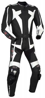 MBW SNIPER BLACK - dvojdílná kožená moto kombinéza