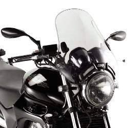  A 605S kouřové plexi se stříbrným rámečkem (montáž na řídítka), vxš=408x395 mm 