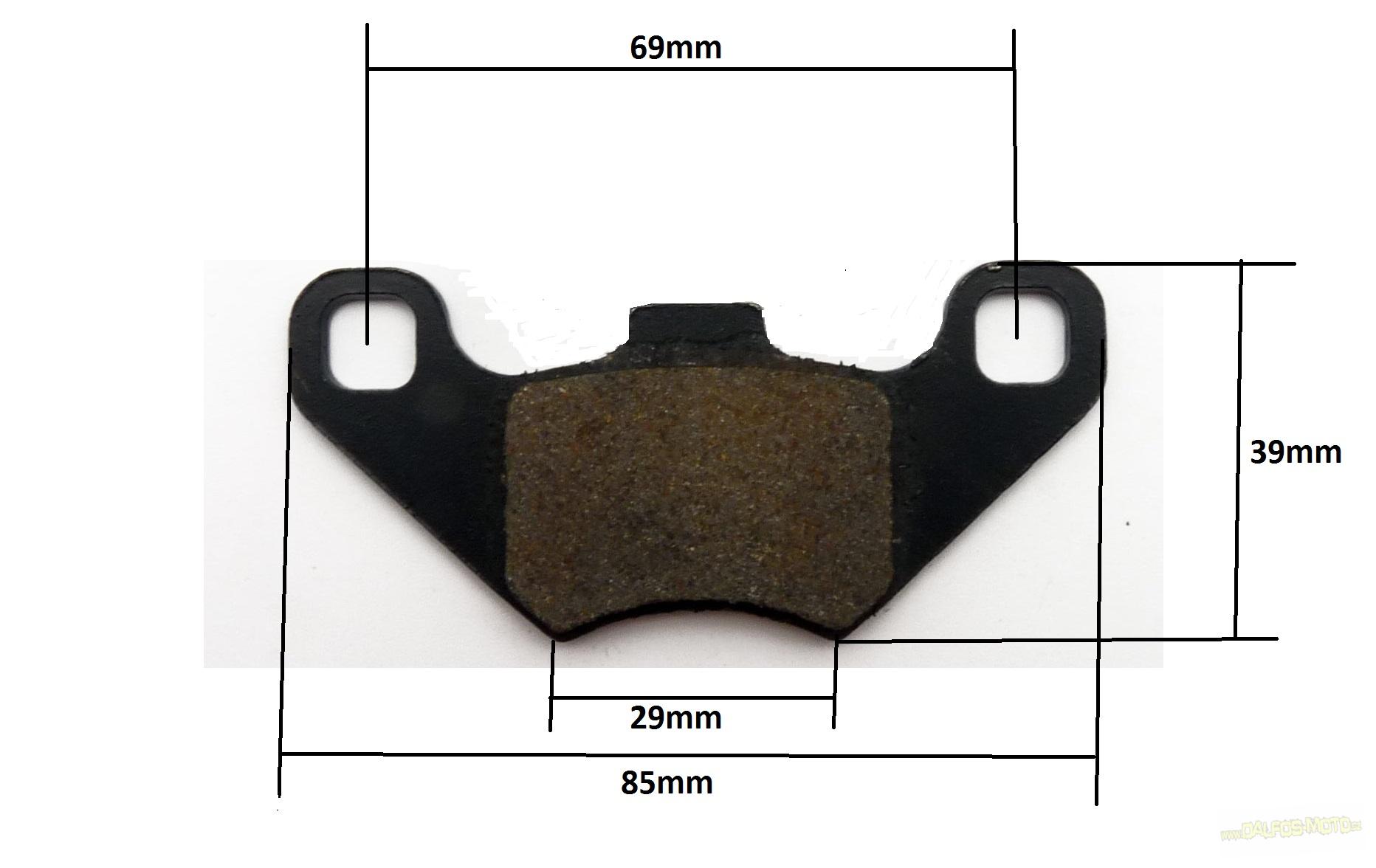 pitbike brzdové destičky speciál typ 06 Stomp, DemonX, WPB