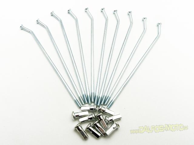 Pitbike drát s niplem pro přední a zadní kolo 10palců – 32ks, Stomp, DemonX, WPB