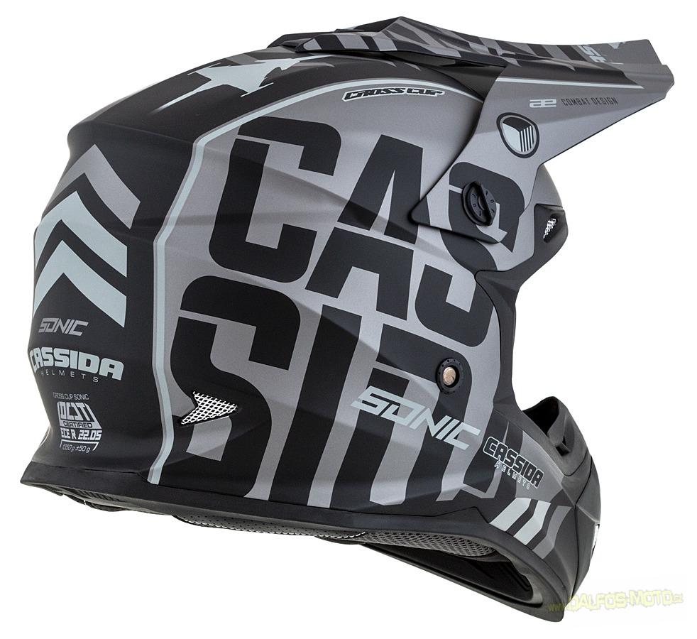 Cassida MX helma CROSS CUP SONIC, šedá