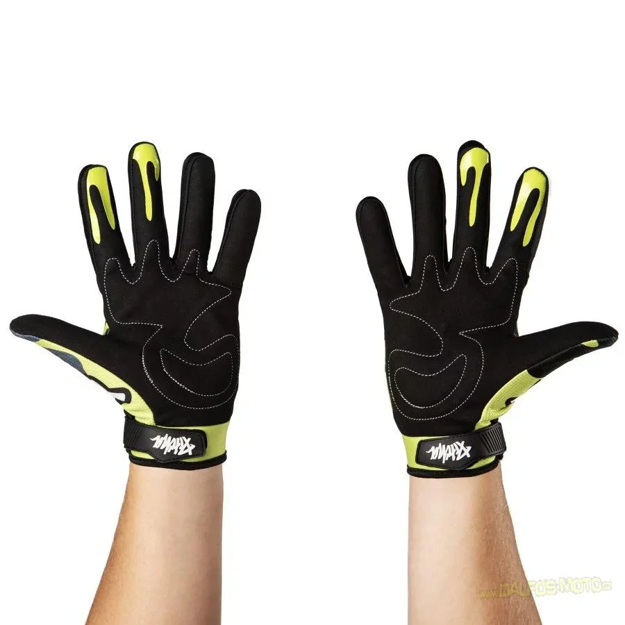 moto rukavice Pitcha DRIPP fluo/black