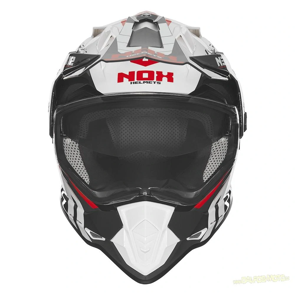 Enduro helma NOX N312 Vapor red/white