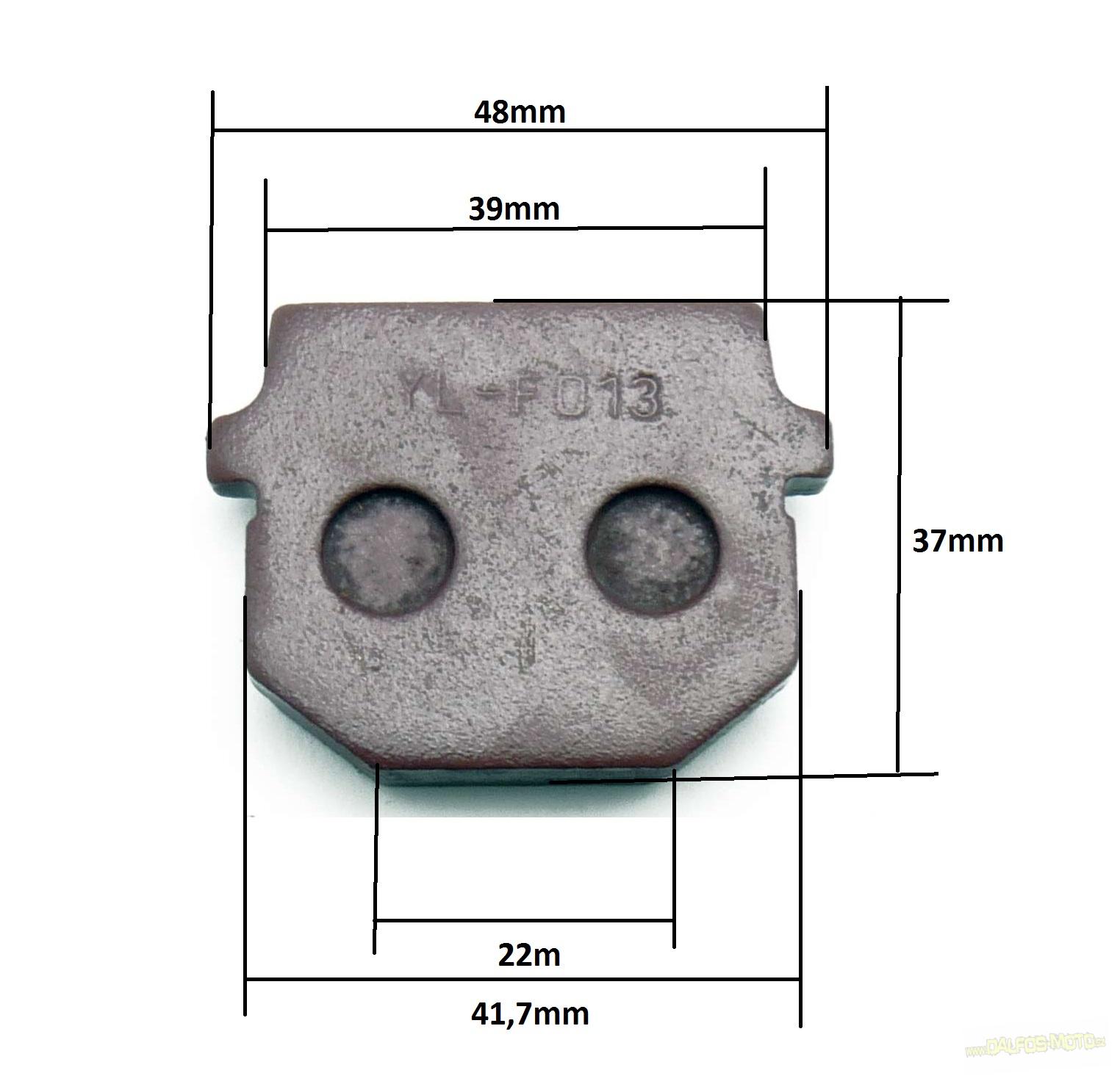 pitbike brzdové destičky typ 12 Stomp, DemonX, WPB