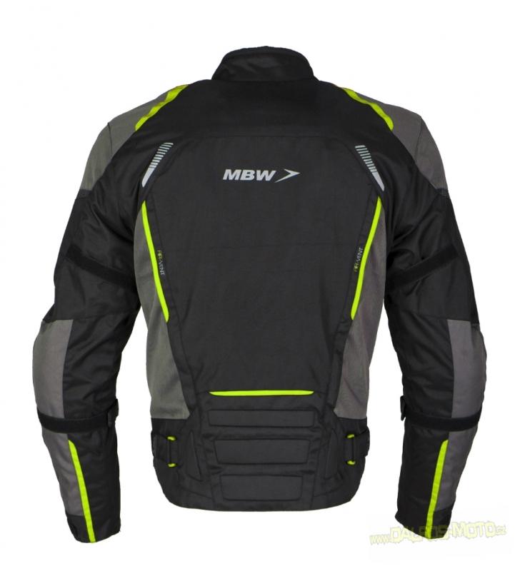 MBW LUCAS yellow - pánská textilní moto bunda