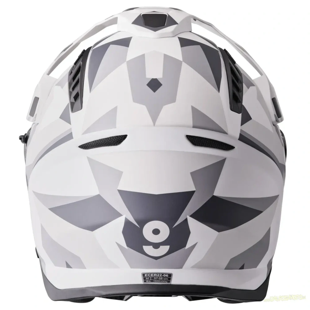 Enduro helma GMS ADVENTUS CAMO bílo-šedá