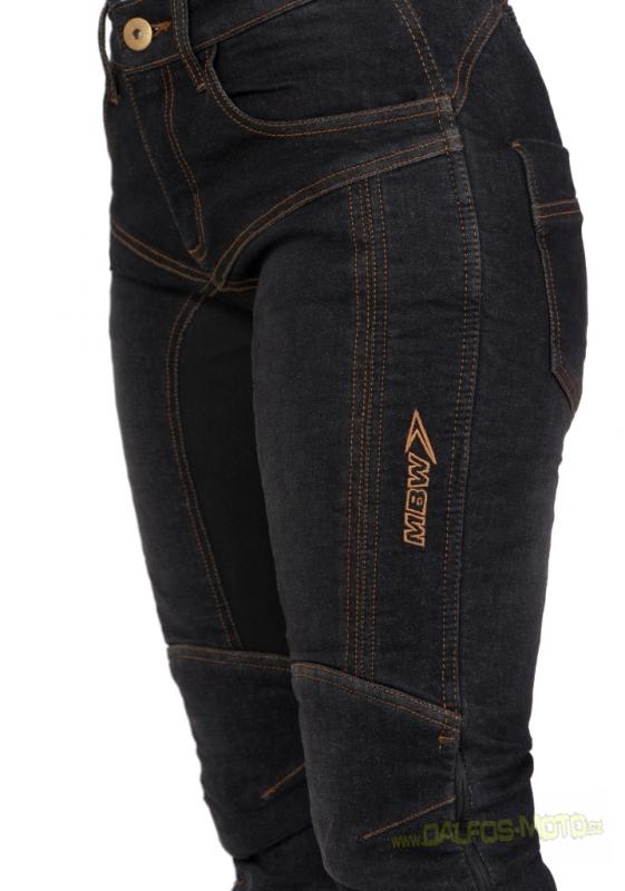 MBW dámské kevlar jeansy REBEKA černé
