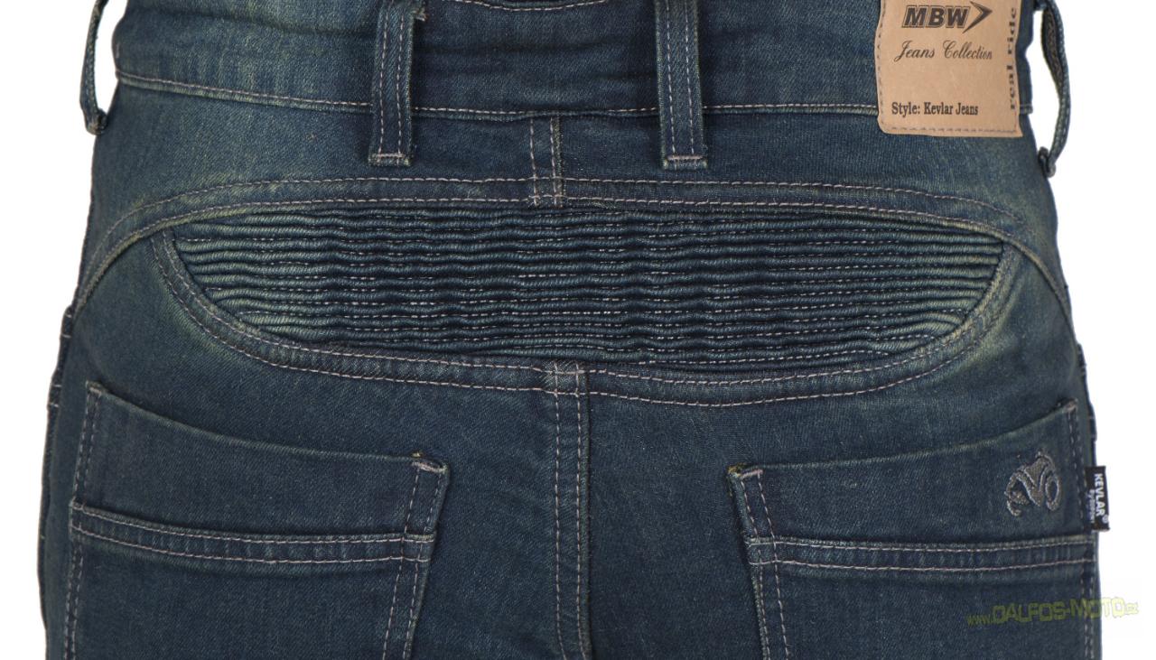 MBW dámské kevlar jeansy REBEKA modré