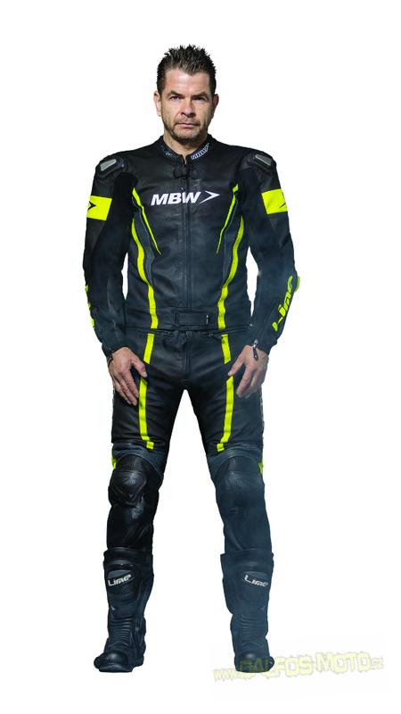 MBW FLASH YELLOW dvoudílná moto kombinéza