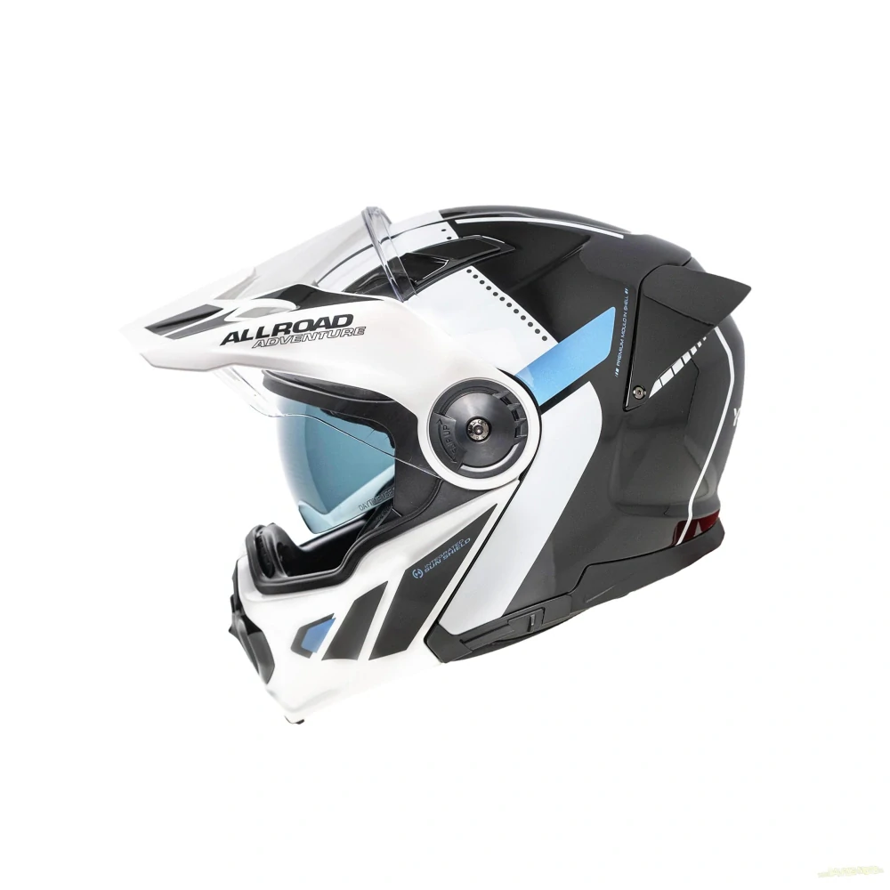 Enduro výklopná helma YOHE FG102 černo/bílá