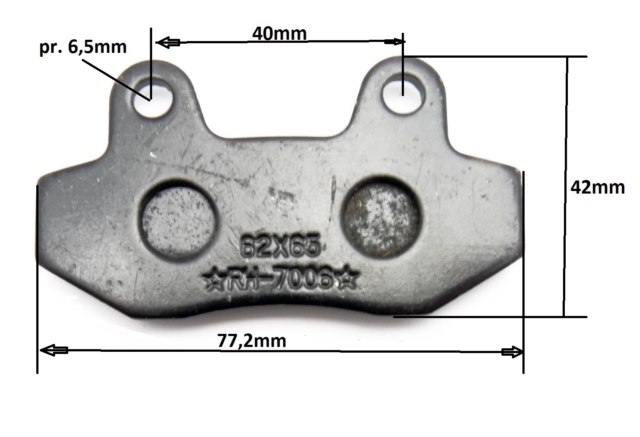 pitbike brzdové destičky typ 01 Stomp, DemonX, WPB