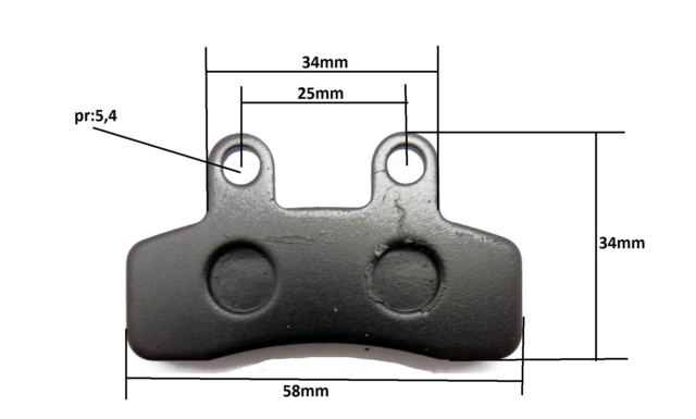 pitbike brzdové destičky typ 04 Stomp, DemonX, WPB
