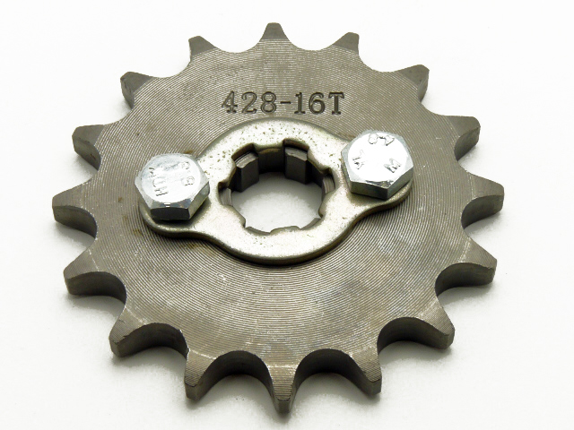 pitbike řetězové kolečko 428/16 na hřídel 17 mm, Stomp, DemonX, WPB