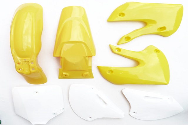 pitbike sada plastů Stomp KZ/KZR žluté 01