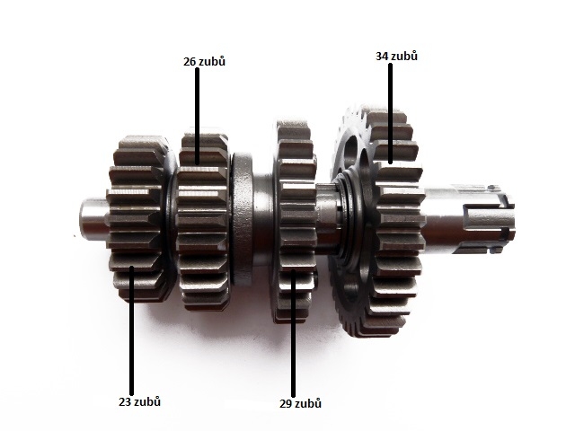 převodovka proti hřídel pro motor Stomp Lifan 125