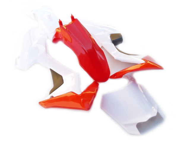 pitbike sada plastů CRF110 WPB RACE červenobílé