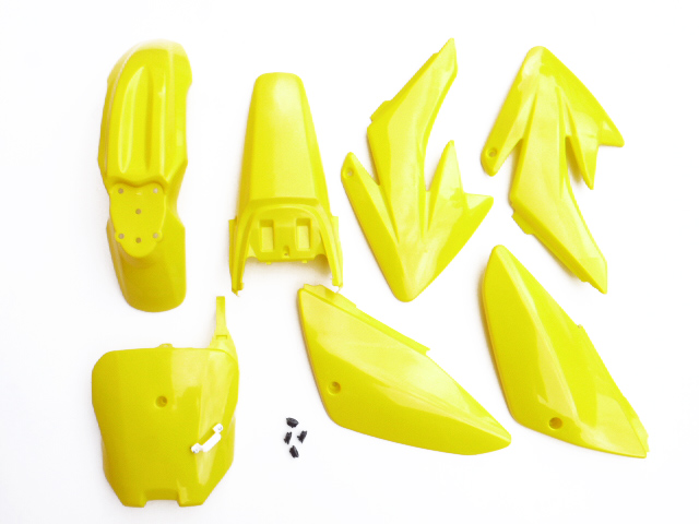 pitbike sada plastů CRF70 žluté, Stomp, DemonX, WPB
