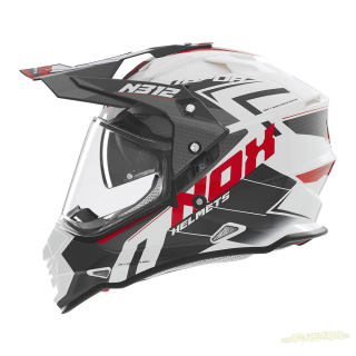 Enduro helma NOX N312 Vapor red/white