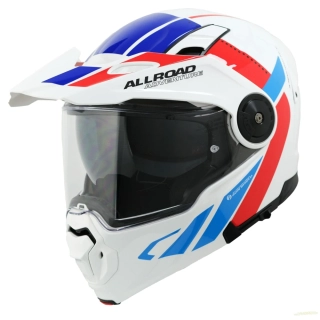 Enduro výklopná helma YOHE FG102 Enduro Černá/Bílá/Modrá