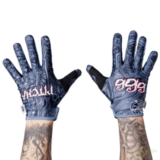 MX rukavice Pitcha SATANIST black/red