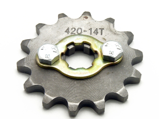 pitbike řetězové kolečko 420/14 na hřídel 17 mm, Stomp, DemonX, WPB