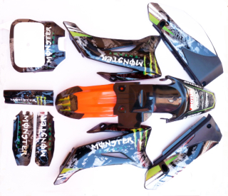 pitbike polepy na plasty TTR monster, Stomp, DemonX