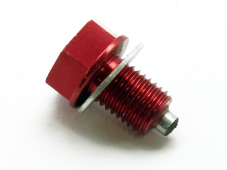 Magnetický šroub na vypouštění oleje červený