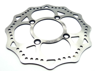 pitbike brzdový kotouč vlnitý 220 mm se šrouby, WPB RACE, YCF