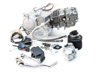 pitbike motor Zongshen 125 s olejovým chladičem a filtrem a s příslušenstvím