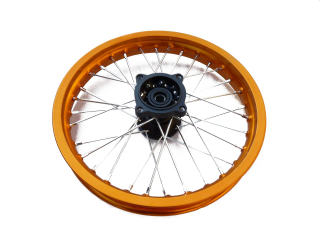pitbike ALLOY přední kolo 14 palců oranžové Stomp, DemonX, WPB