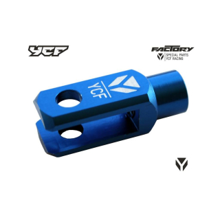 CNC klema zadní brzdové pumpy závit M6 eloxovaná modrá Pitbike YCF