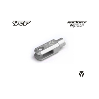 CNC klema zadní brzdové pumpy závit M6 eloxovaná stříbrná Pitbike YCF