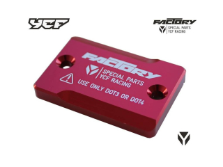 Víčko brzdové nádobky pumpy přední brzdy CNC eloxované pitbike YCF typ 01