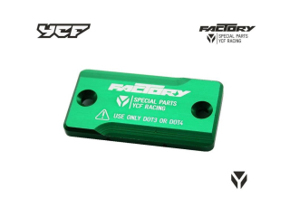 Víčko brzdové nádobky pumpy přední brzdy CNC eloxované pitbike YCF typ 02